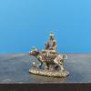 Brass Statue Of Laozi Riding An Ox Copper Statue Of Laozi Leaving The Pass Sacrificial Fish Tank, A Car Ornament