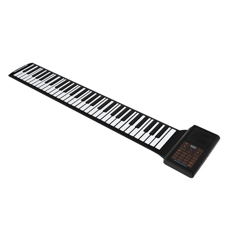 61-Key Portable Bluetooth Foldable Silicone Piano for Adults & Beginners