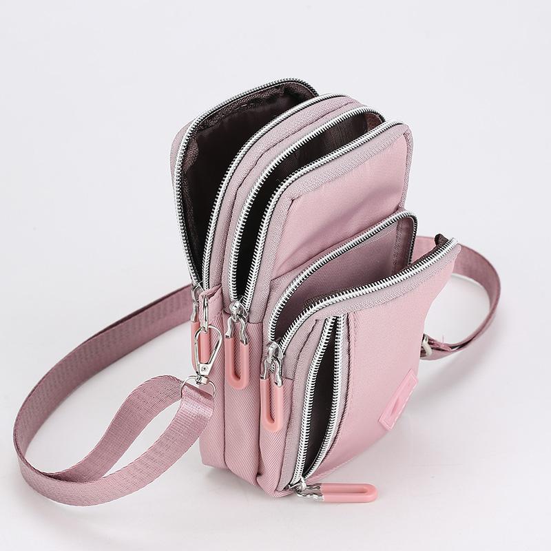Slim Crossbody Phone Wallet – Water-Resistant Nylon Bag for Women, Adjustable Strap