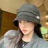 Korean Classic Simple Commuter Hat Feminine Gentle Temperament Wide-brimmed Basin Hat Autumn and Winter New Plain Versatile Bucket Hat