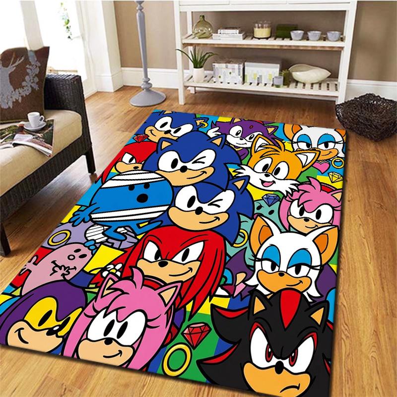 Sonic Hedgehog Carpet Rug For Living Room Bedroom Home Sofa Decoration Kids Play Nonslip Floor Mat