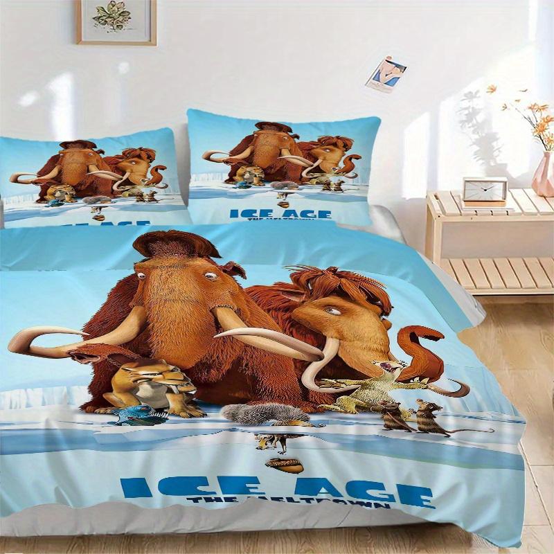 

3pcs Ice Age The Meltdown Movie Poster Design Printed Bedding Set, Soft and Comfortable Quilt Cover for Bedroom, Guest Room Q056 135x200cm