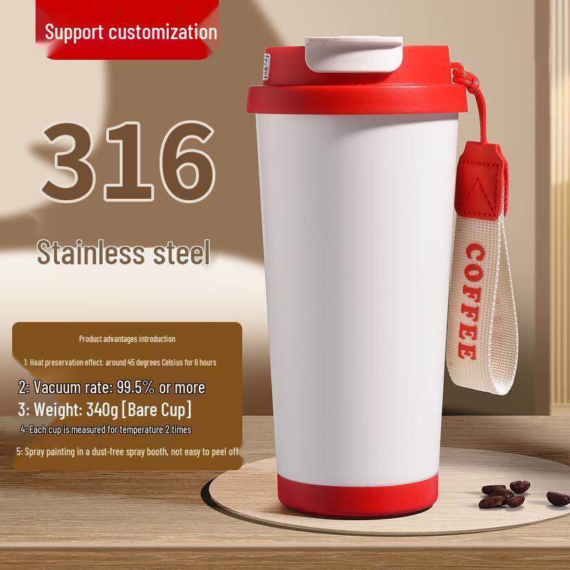 Lily High-Value Thermos Mug with Straw for Students - Large Capacity for Coffee & Water