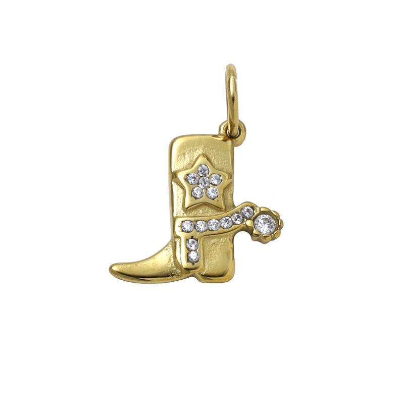 Drip Envelope High Heels Glasses Love A Scissors Pendant Necklace Vacuum Plated Stainless Steel Diy Accessories