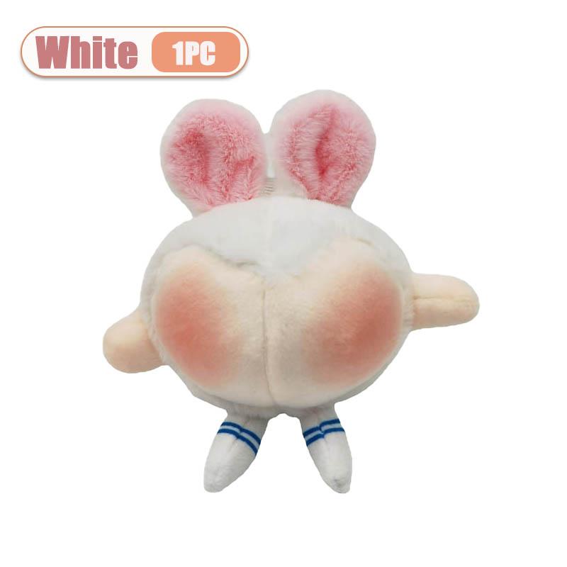 1-20PCS Easter Plush Bunny Hanging Pendant Ugly Cute Butt Peach Rabbit Doll Toy Playful Ornament Novelty Gift