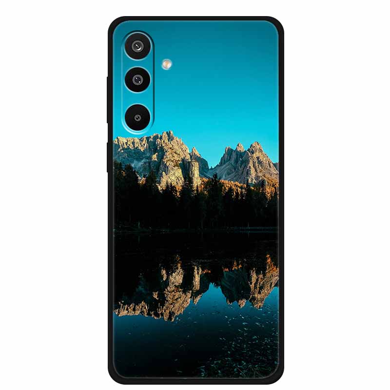 For Samsung Galaxy A36 5G Case Flowers Printed Silicone Phone Cases Cover for Samsung A26 5G TPU Shells A 26 36 Black TPU Coques