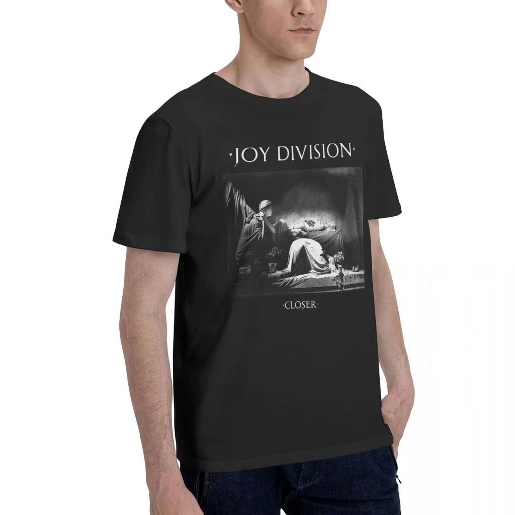 Herr Closer Joy Division T-shirt Musikband 100% Bomull Toppar Nyhet Kortärmad Rundhals T-shirts Presentidé T-shirts