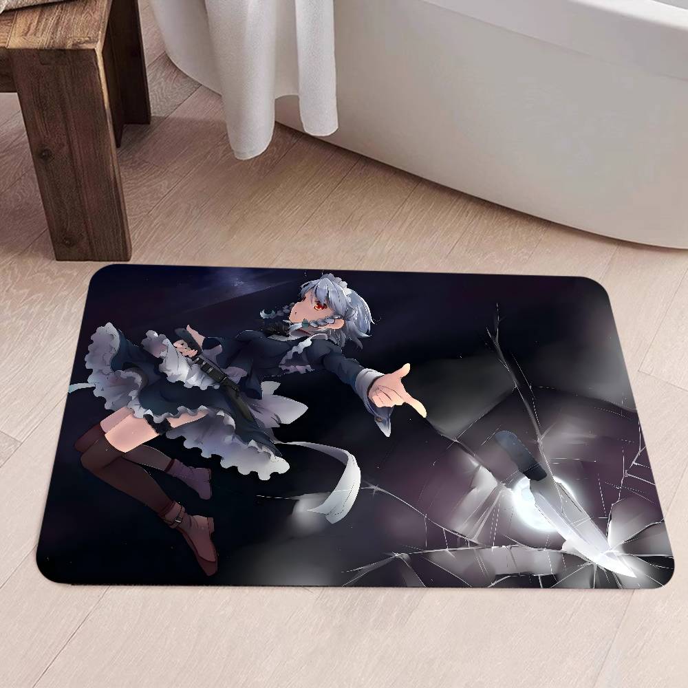 Sakuya Izayoi Cartoon Floor Mat Cheaper Anti-slip Modern Living Room Balcony Printed Bedside Mats