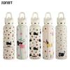 Cartoon Cat Dog Pattern Vaccum Flask Insulated Water Bottle 316 Stainless Steel Thermos Bottle Car Ice Thermal Tumbler Drinkware