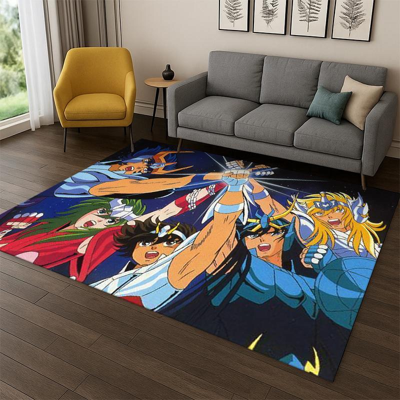 

Мультяшный ковер-коврик Saint Seiya Anime для спальни, гостиной, дивана, игровой комнаты, коврик для прихожей, декор для дома, коврик для детской игровой зоны, нескользящий, подарок 40x60cm