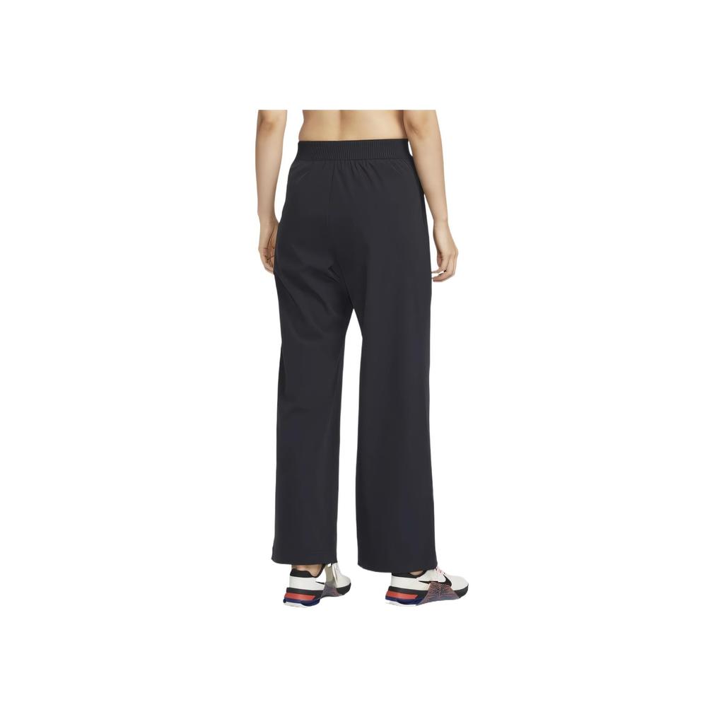 Nike Dri-Fit Simple Solid Comfortable Quick-Dry High-Waisted Wide-Leg Woven Casual Pants Women Pants Black Dark-Smoke-Grey HQ0236-010