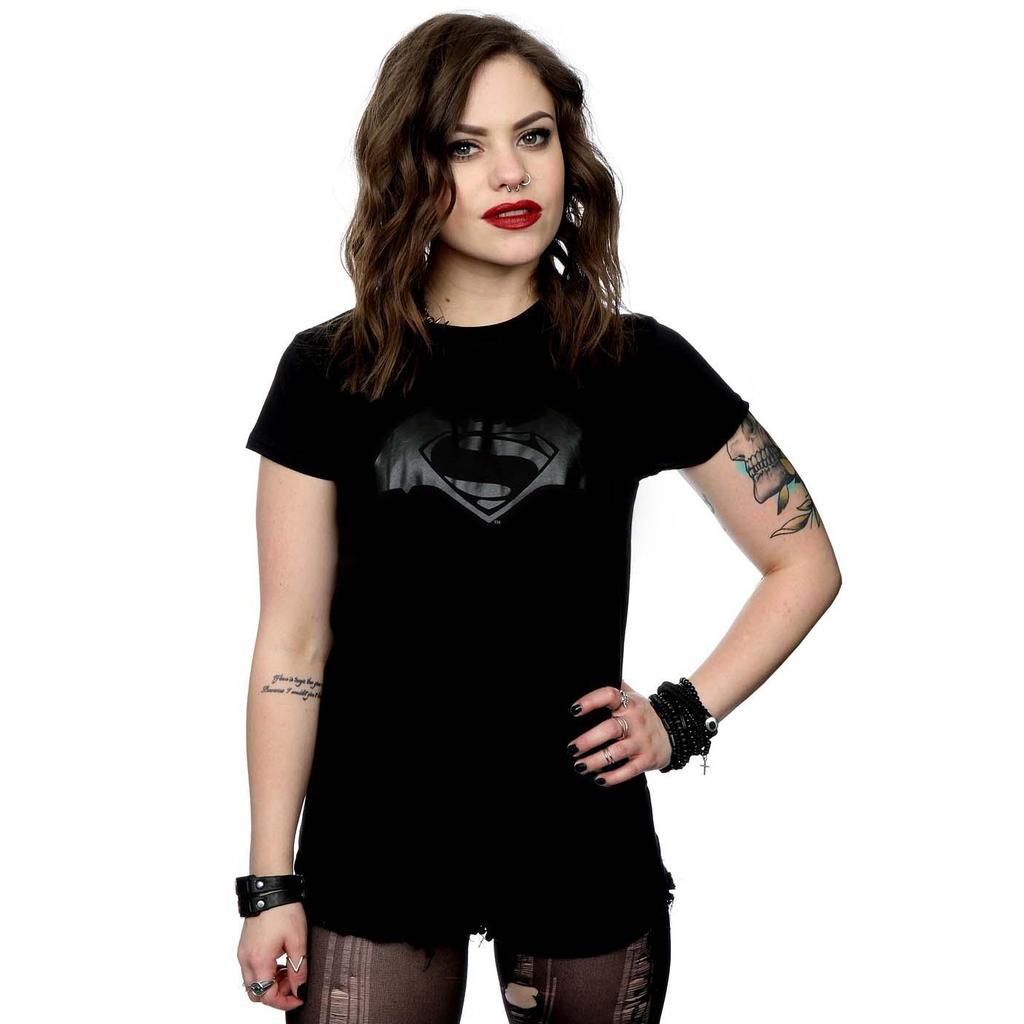 DC Comics Womens/Ladies Batman v Superman Logo Print Cotton T-Shirt