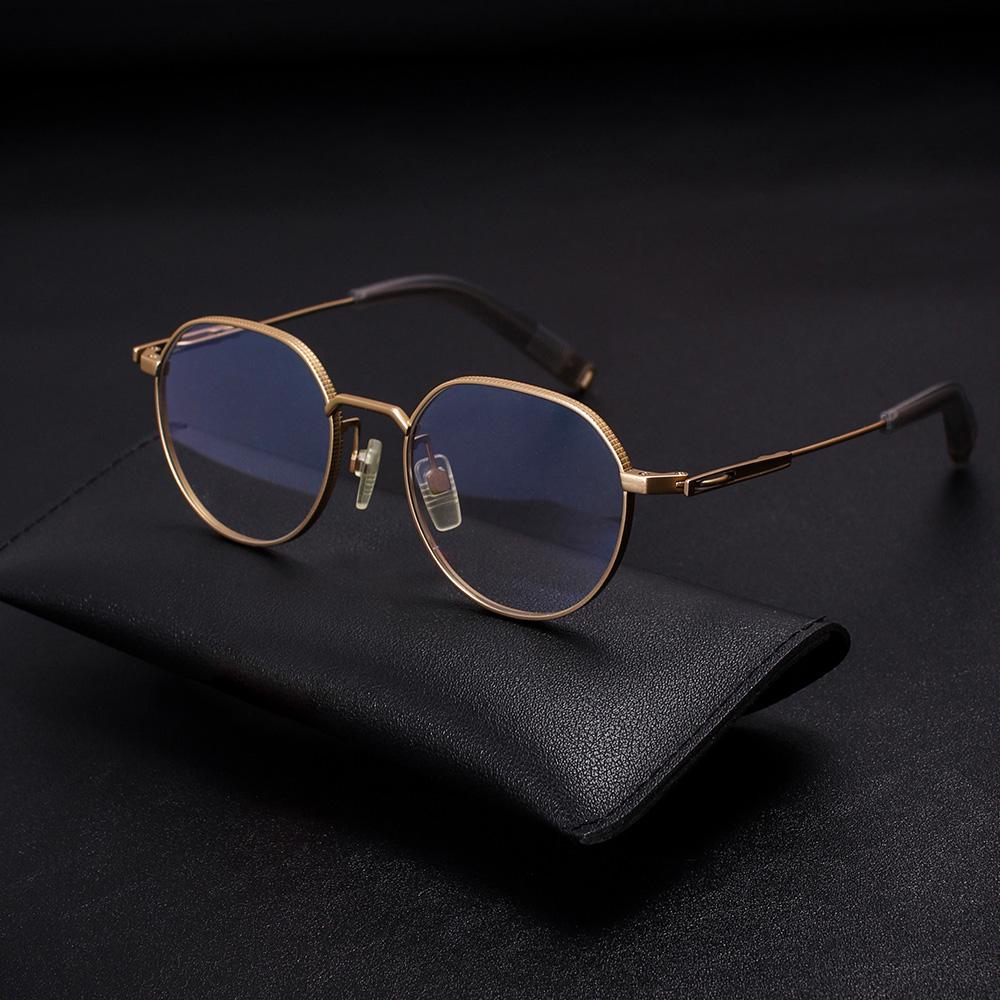 Lingkeonpeuleim Lf108_Brown Pure Titanium Eyeglass Frame