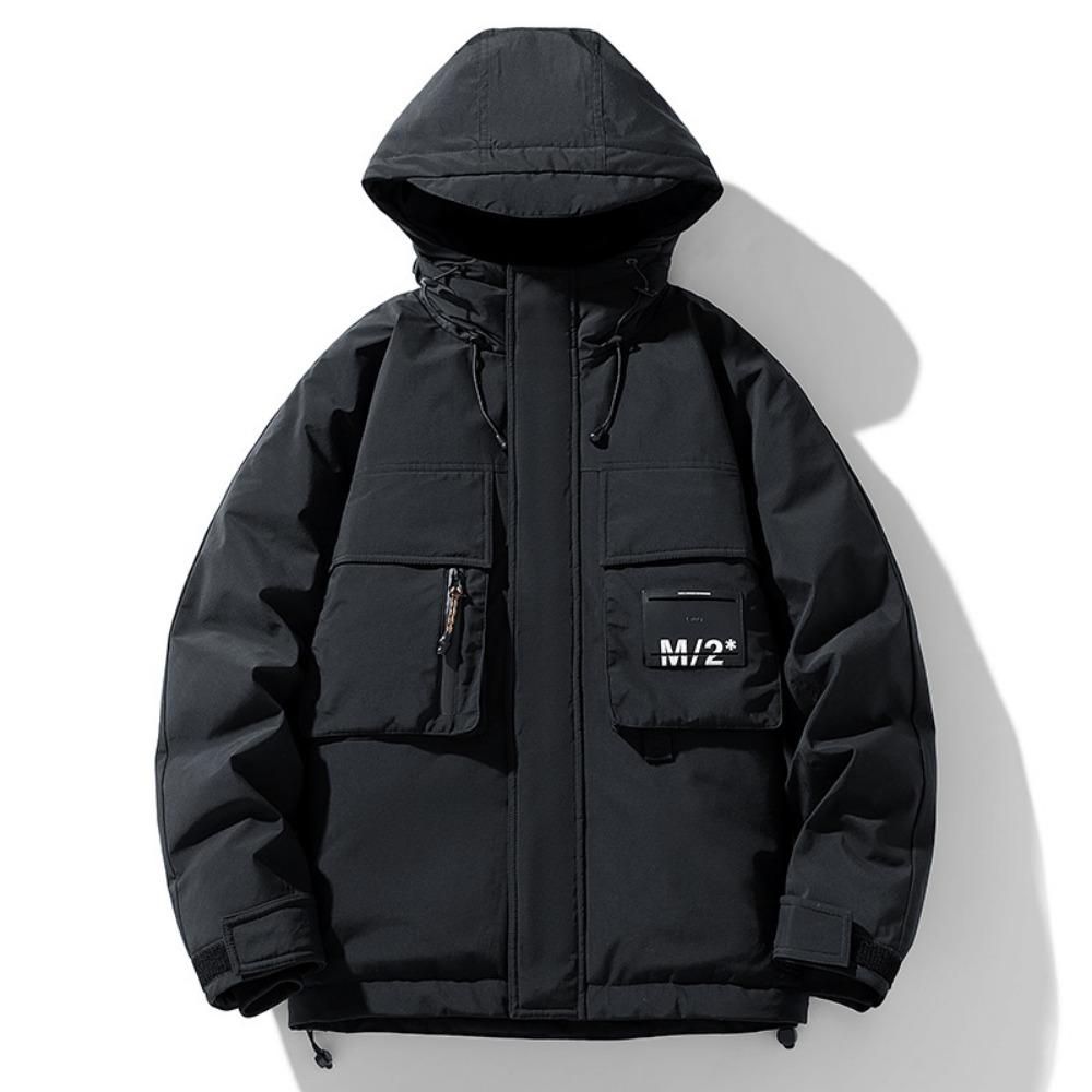 Men's Winter White Duck Down Jacket, Down Loose and Versatile Jacket for Men