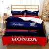 Funda nórdica con logo de motocicleta HRC-HONDA Juegos de cama Funda de edredón suave y fundas de almohada para adolescentes Individual/Doble/Queen/King