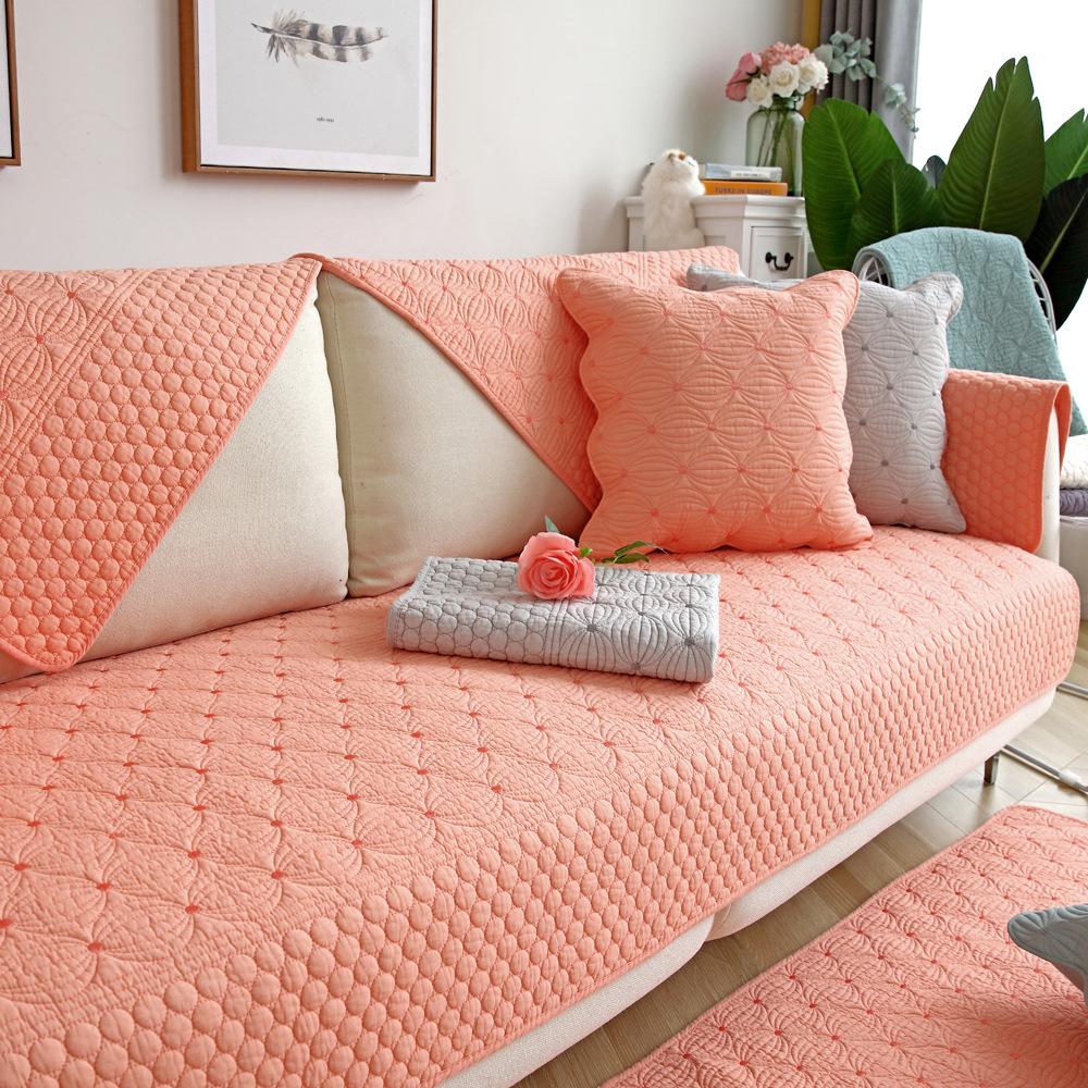 Four Seasons Universelles doppelseitiges Sofakissen aus Baumwolle, Sofabezug aus reinem Baumwollgewebe, atmungsaktiv, staubdicht, Couchtuch