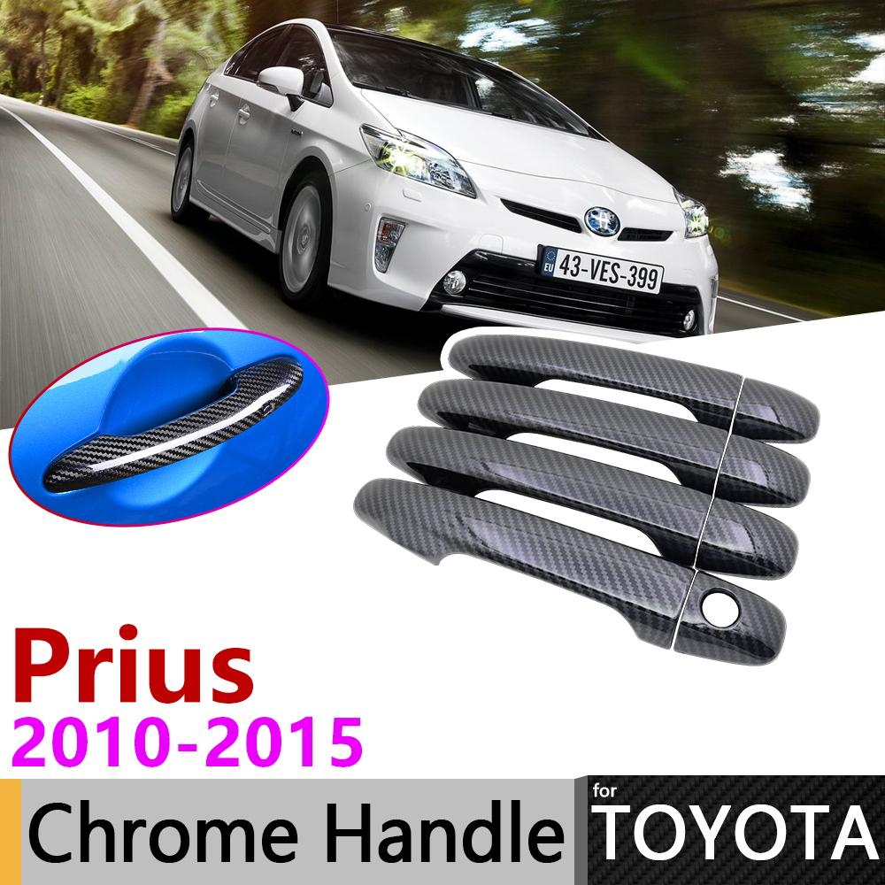 

Черный чехол на дверную ручку из углеродного волокна для Toyota Prius XW30 30 zvw30 zvw35 2010 ~ 2015, автомобильные аксессуары, набор наклеек