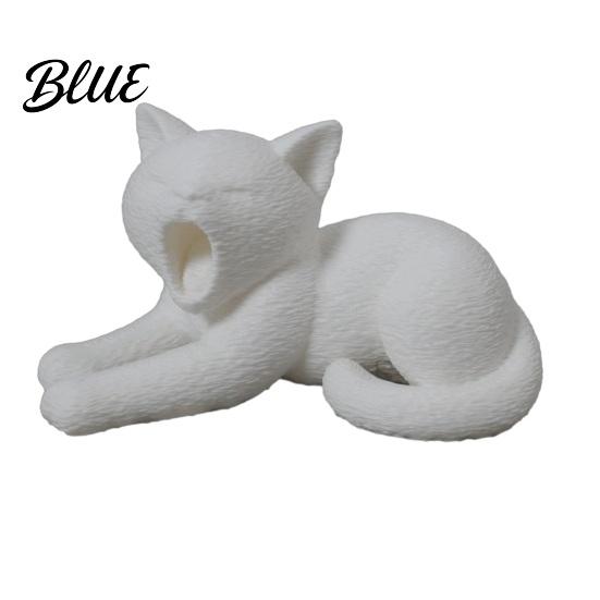 Versatile Home Decor 3D Printed Cat Ornament Realistic Plush Texture Figurines Black Decorative Statue White Cute Healing Sculpture for Desk