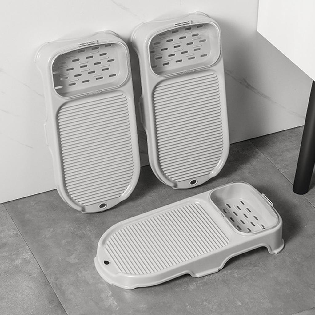 Mini tarka 2 w 1 przenośna antypoślizgowa plastikowa deska do prania z uchwytem na mydło do domu Dormi