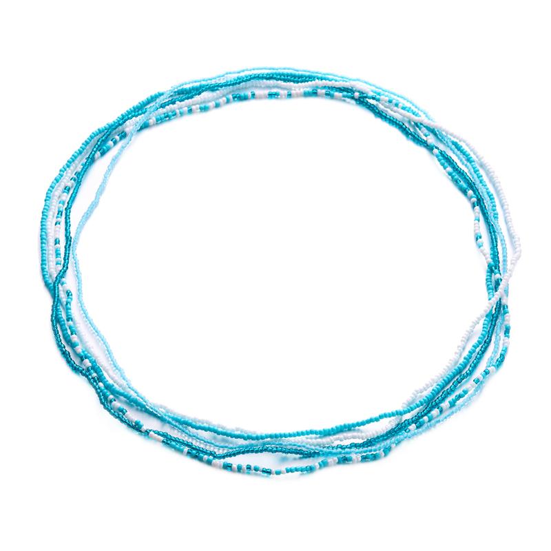 

Boho Colorful Beaded Elastic Belly Waist Chain Women Sexy Bikini African Waist Beads Summer Beach Body Chain Jewelry Accessories