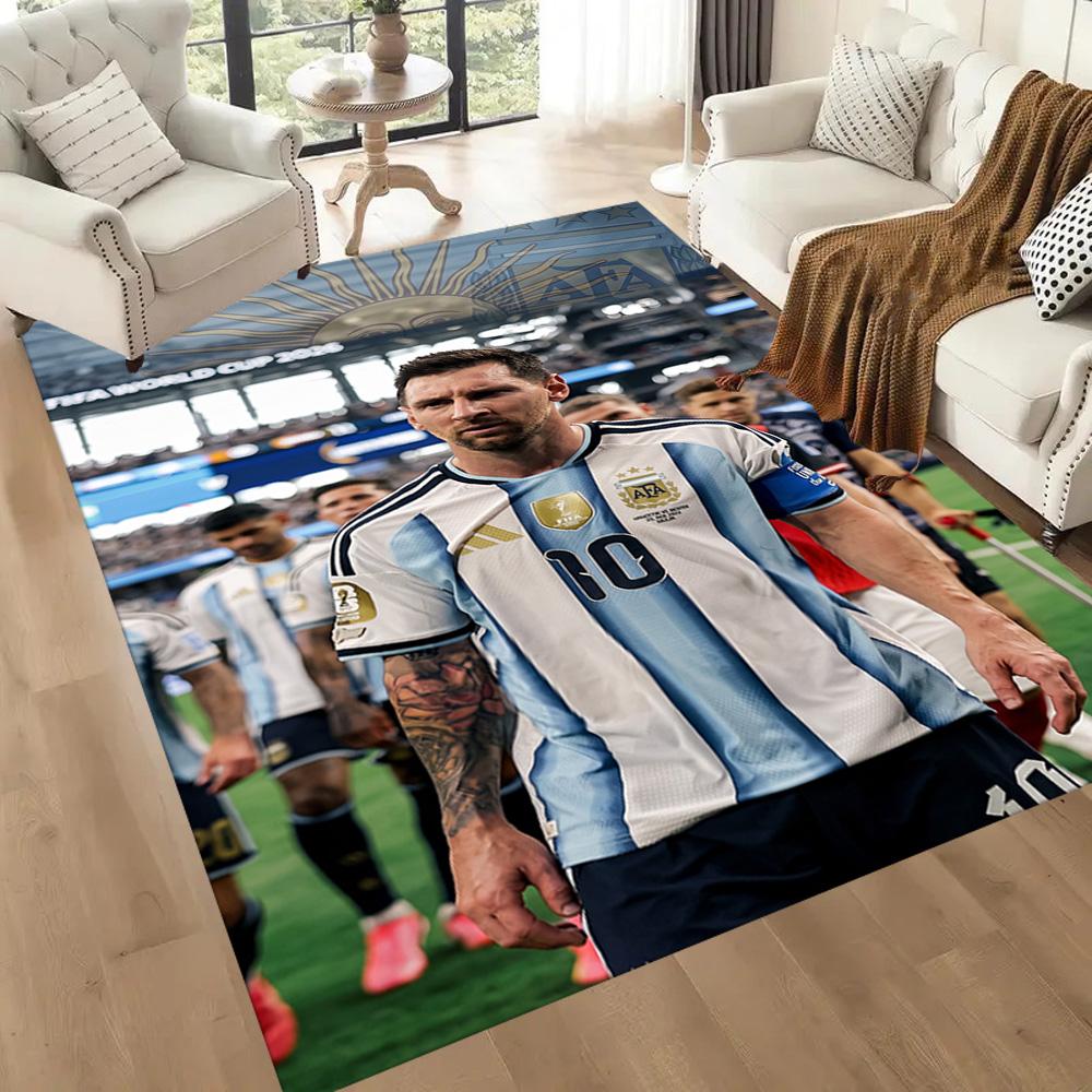 Messi 504 Floor Mat Suitable for Foyer Study Room Game Room Playrooms Antislip Carpet Decorate Offices Gift for Festivals