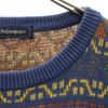 Yves Saint Laurent 90s Old Fair Isle Pattern Long Sleeve Sweater L Knit Men's Used