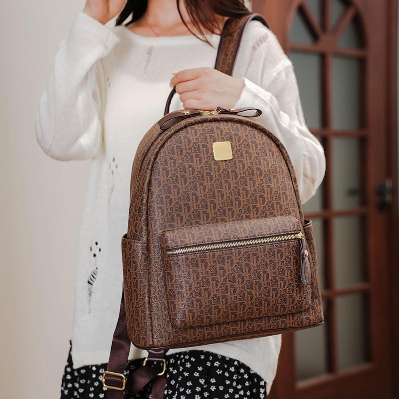 2025 Women's Mori Style Retro Fashion Letter Backpack