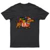 Christmas Dachshund Dog Tshirt Funny Xmas Holiday Short Sleeve Unisex Retro Harajuku Streetwear Tops