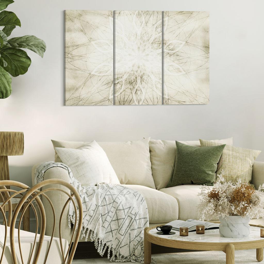 Obraz Na Płótnie Włoskim 120 X 80 Cm Tryptyk - Styl Hinduski-Boho - Tła I Desenie