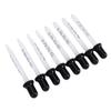8 Pcs 1ml Glass Pipettes Droppers Eye Droppers with Black Food Grade Silicone Head for Liquid Essential Oil Ear Craft