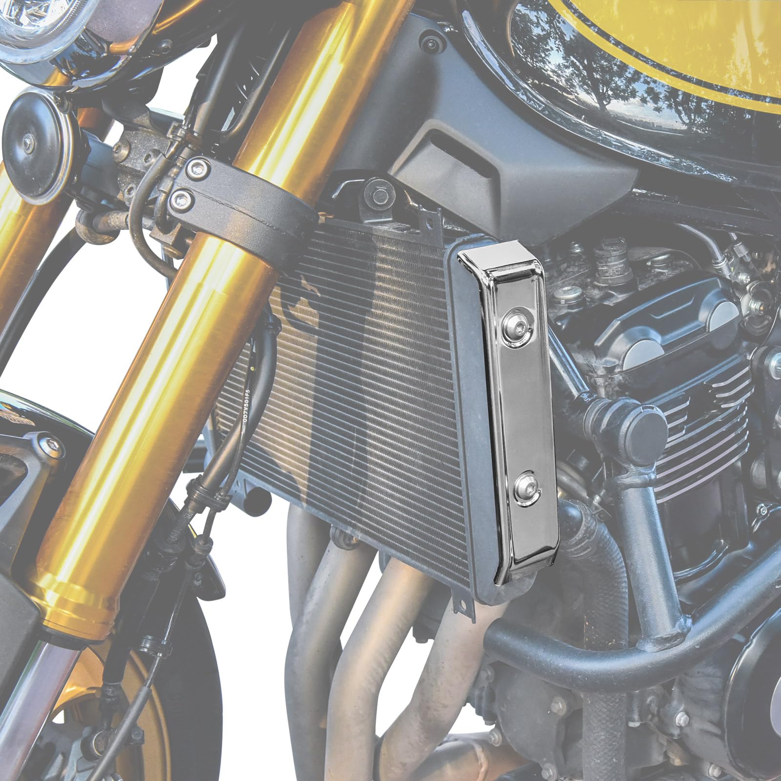 

Aluminum Alloy Radiator Side Covers and Right for Custom Parts Compatible with and 2024 Motorcycles (Left Set) Z900RS/CAFE (2021-2025) - (Chrome