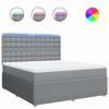 Maison Exclusive - Sommier à lattes de lit avec matelas Gris clair 180x200cm Tissu