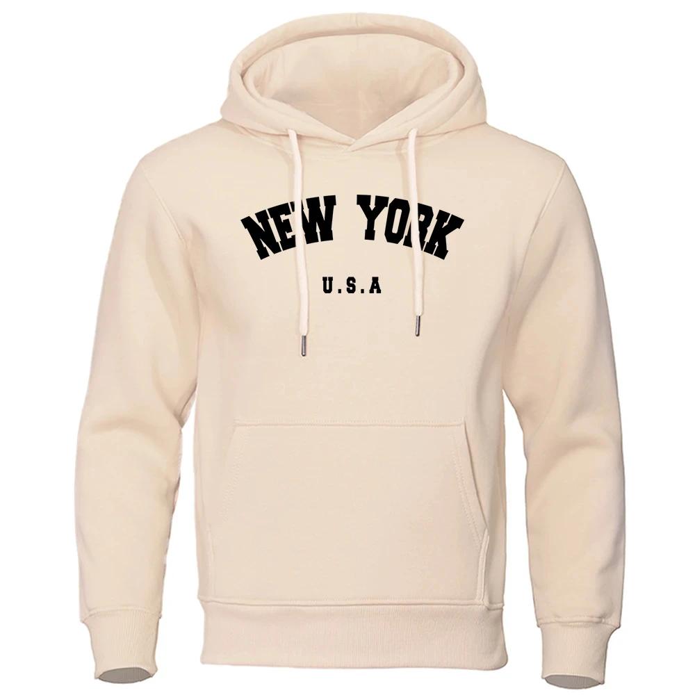 NEW YORK Hoodies mit Buchstabendruck USA City Print Hoody Herren Y2K Mode Lässig Langarm Kapuzenpullover Damen Sweatshirts
