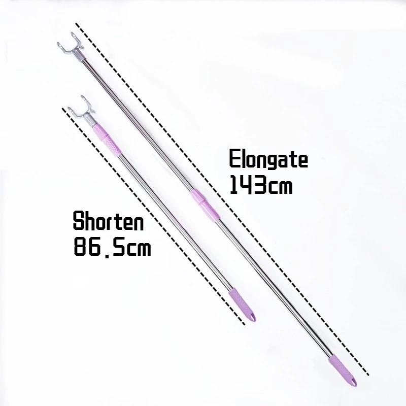 New Stainless Steel Telescopic Clothes Hanger Pole Aluminum Drying Fork Laundry Tool Telescopic Household Clothes Hanger Support
