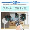 AC 110V 220V 30A Relay Wireless Remote Control Switch System RF 433Mhz Transmitter On Off for Water Heaters Ceiling LED Lamp