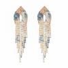 Temperament Color Shiny Rhinestone Long Earrings