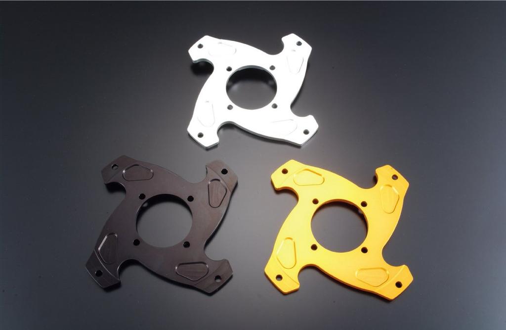 Gcraft Wheel Spacers, Spoke Type, Gold, for Gcraft 10-inch Wide Wheels, R&P/Motorra 39080