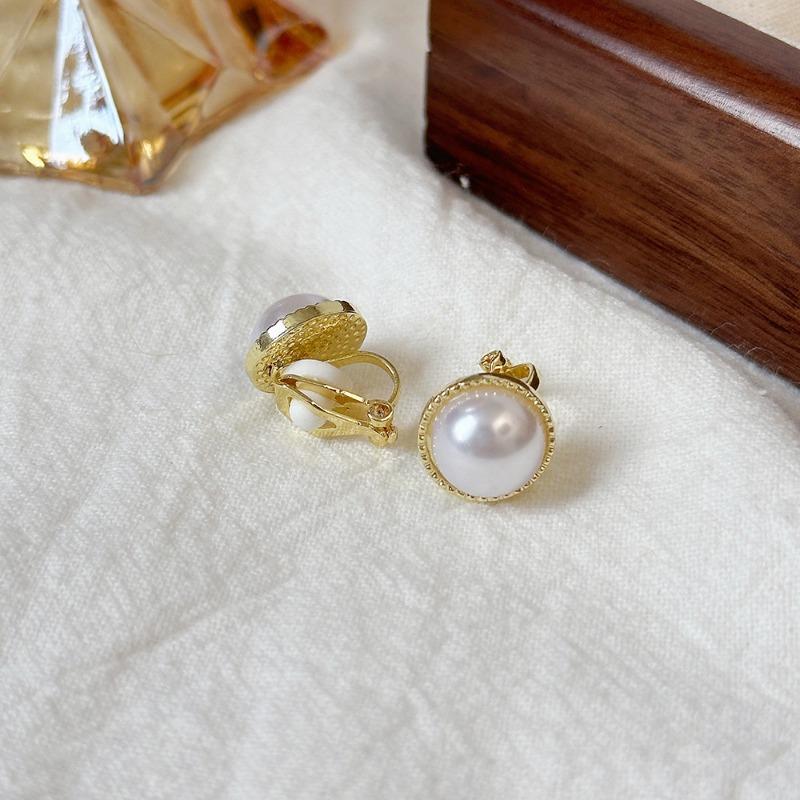 Камелия темперамент Без прокола ушей клипсы Жемчужный цветок шахматная доска бриллиант треугольные клипсы Нишевые серьги женские