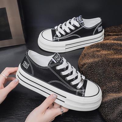 Canvas Shoes Women's Spring and Summer New Niche Platform White Shoes Versatile Casual Board Shoes