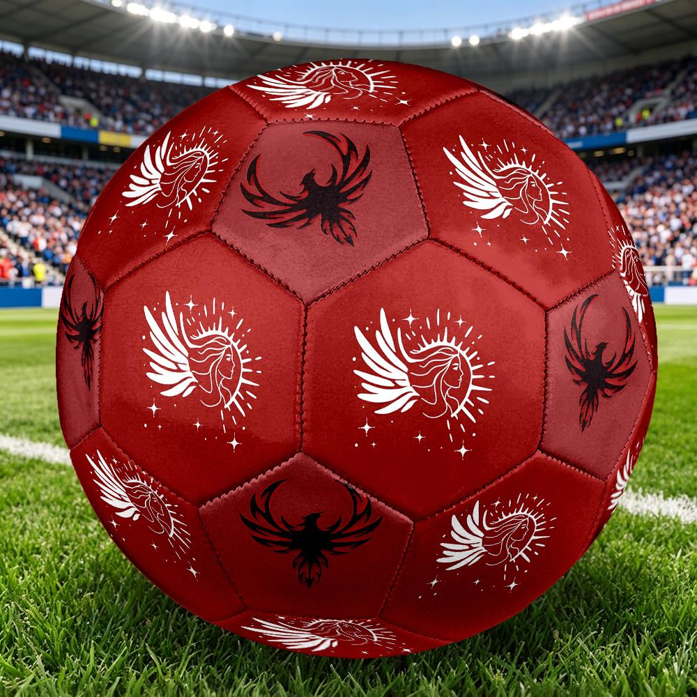 1PC Angel Wings Sparkle Phoenix Symbol Soccer Ball Size 5 Football Machine Sewn Indoor/Outdoor Universal Football S33