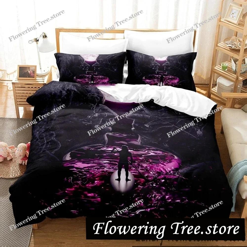 3D Print Young Thug Rapper Bedding Set Boys Girls Twin Queen King Size Duvet Cover Pillowcase Bed boys Adult Home Textileextile
