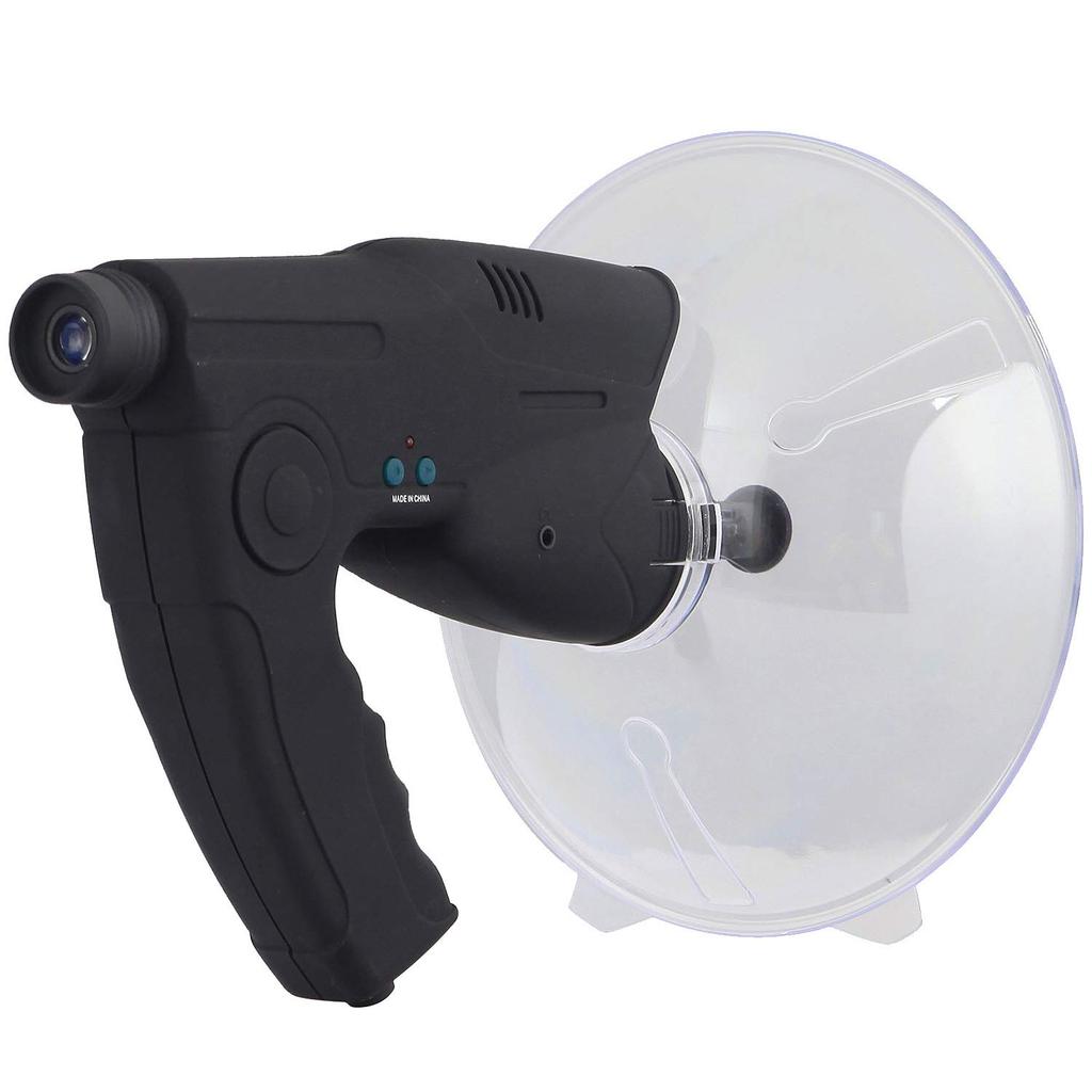 Microfon parabolic de colectare a sunetului EnergyPower pentru uz profesional, colector de sunet de ultra înaltă performanță cu zoom optic 8x pentru a auzi sunete de la 100 de metri