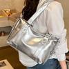 Glossy Large Capacity Tote Bag Women's Shoulder Bag