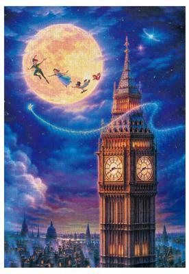 Tenyo 1000 Parça Parlayan Parça Yapboz Disney Peter Pan Moonlight Fly Yapıştırıcı ve spatula ile birlikte gelir Servis kartı dahildir [Japonya'da üretilmiştir]