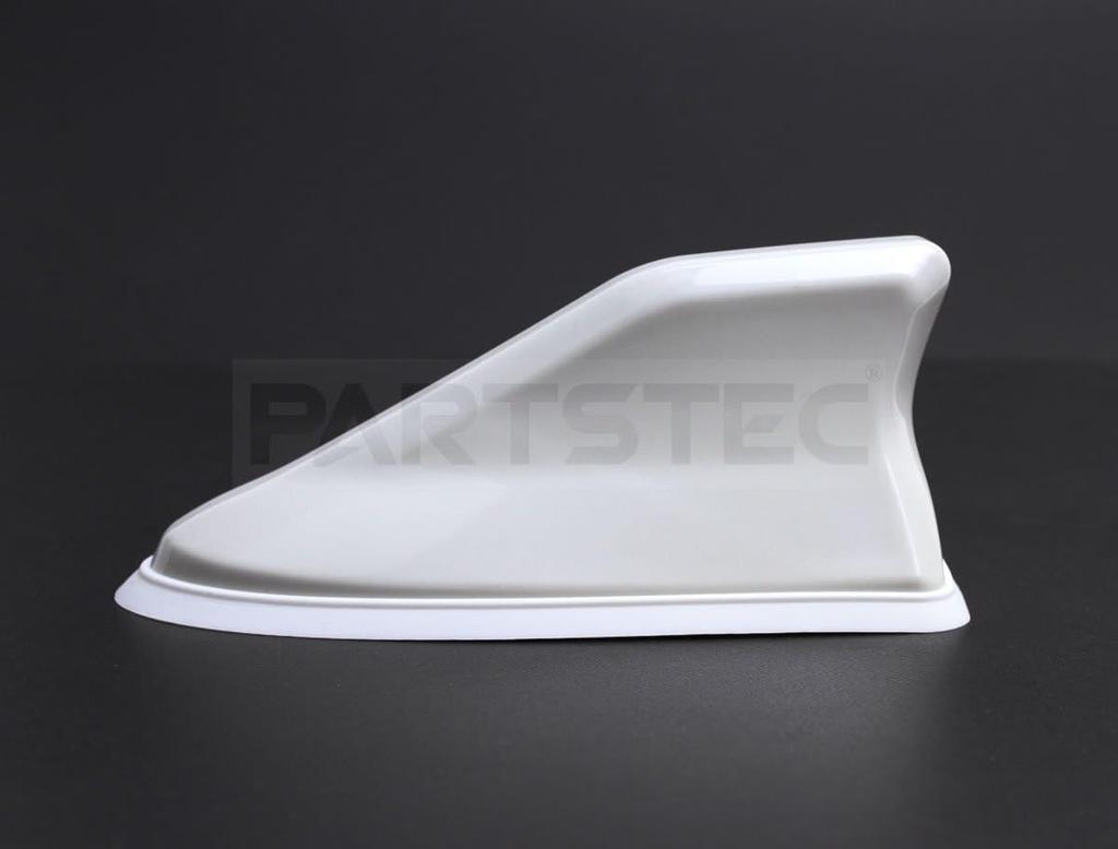 MOTOR POWER Pearl White Shark Antenna with Built-in Booster Radio, Shark Fin Dolphin Antenna,
