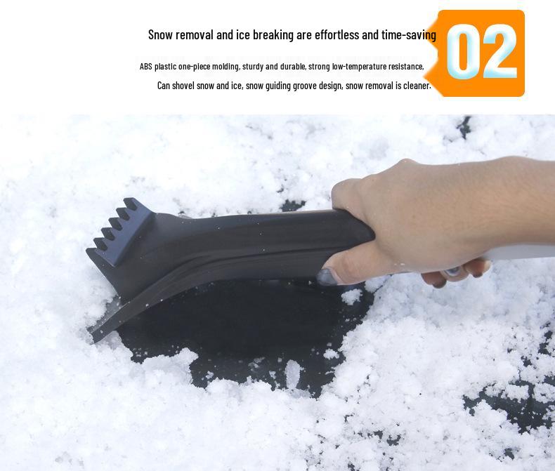 Retractable 2-in-1 Car Snow Shovel & Paint-Safe, Wear-Resistant EVA Brush
