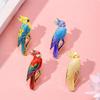 1 Pcs Enamel Bird Parrot Brooch Pins Cute Metal Lapel Pins Badge On Backpack Clothing Accessories