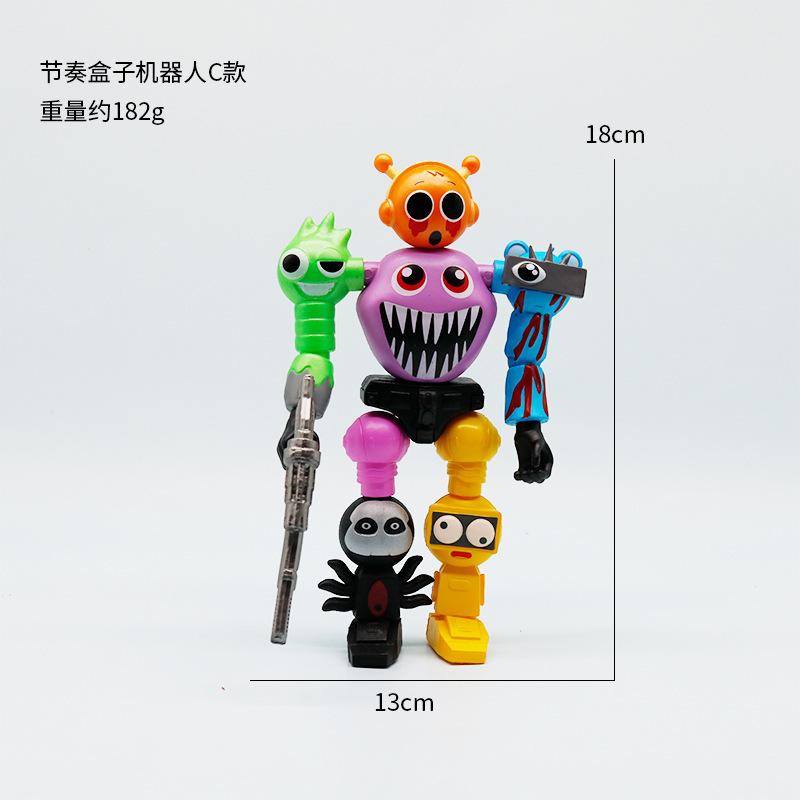 

17cm Sprunki Figurine Sprunki Simon Pinki Vineria Oren Durples Scale Model Joint Handle Movable Assembly Game Robot Scale Model Ornament