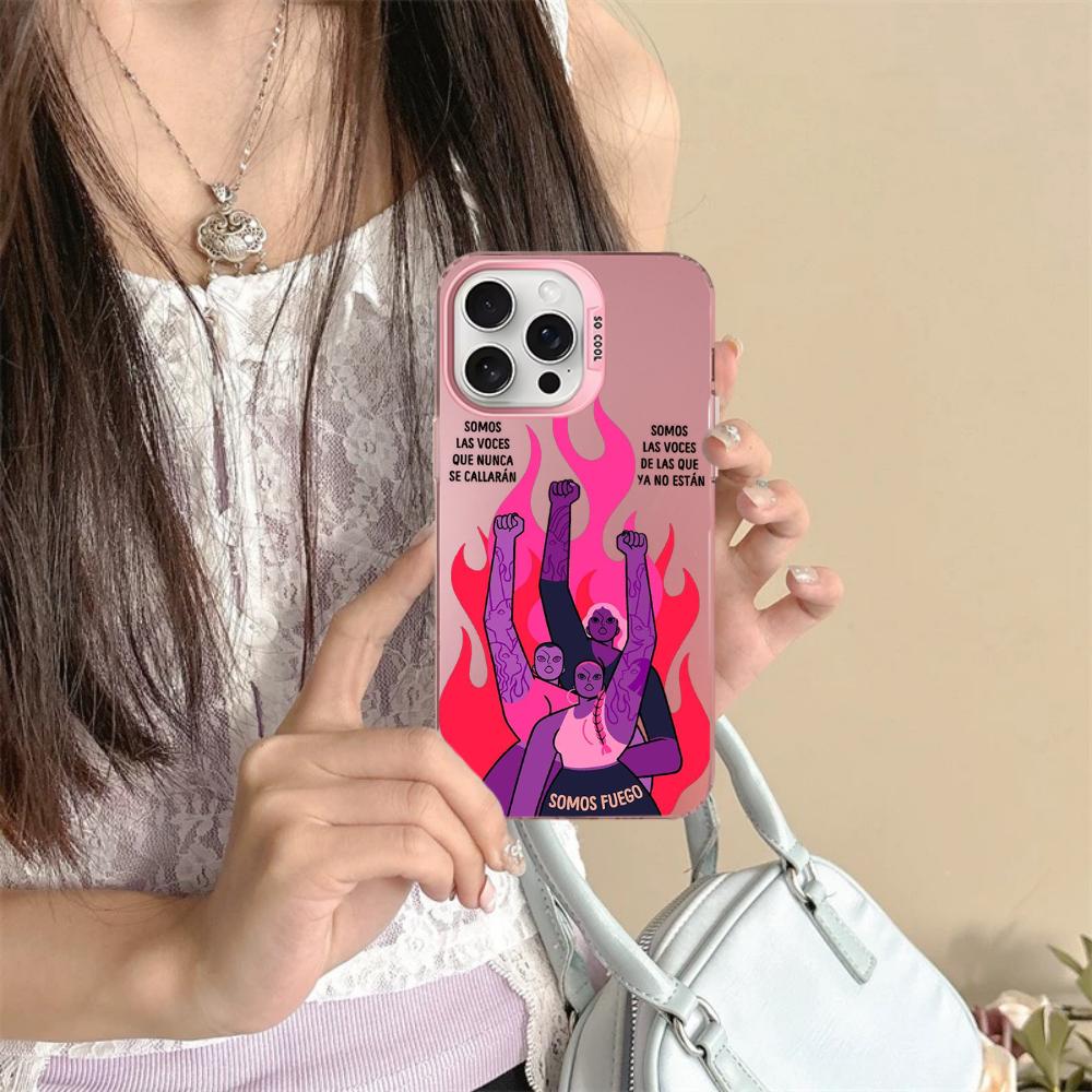 Feminist Feminism Aesthetics Girl Power Phone Case For iPhone16 15 14 13 12 11 Pro Max X XR 8 7 Plus Matte Shockproof Back Cover