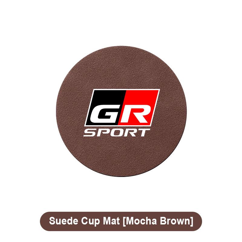 1pcs Suede Car Coaster Mat Water Cup Slots Non-Slip Pad for Toyota Corolla TRD GR Yaris Chr Auris RAV4 Land Cruiser Camry Highlander